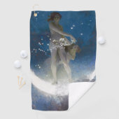 Luna Goddess auf den Nachts-Scattering Stars Golfhandtuch (Insitu)