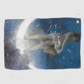 Luna Goddess auf den Nachts-Scattering Stars Golfhandtuch (Horizontal)