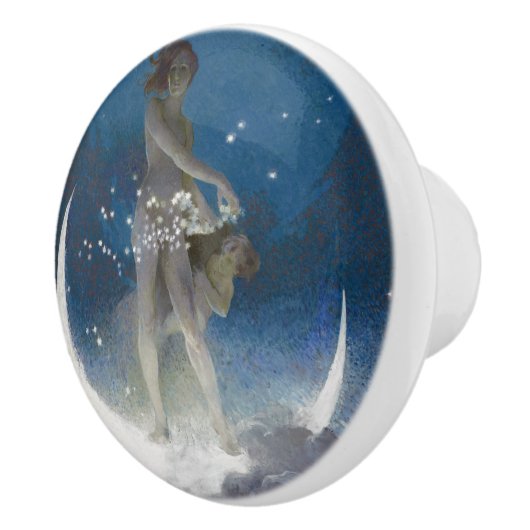 Luna Goddess auf den Nachts-Scattering Stars Keramikknauf (Rechts)