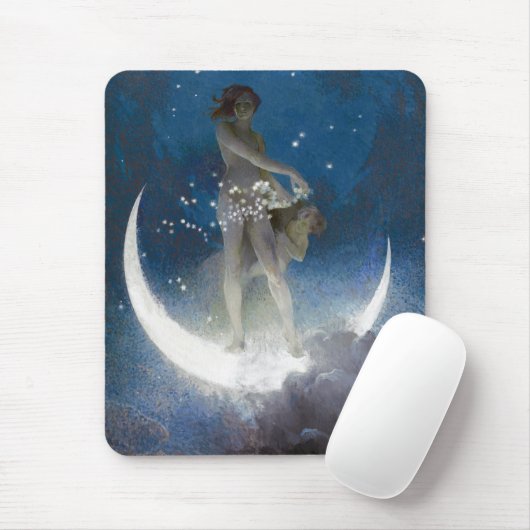 Luna Goddess auf den Nachts-Scattering Stars Mousepad (Mit Mouse)