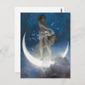 Luna Goddess auf den Nachts-Scattering Stars Postkarte (Vorne/Hinten)