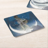 Luna Goddess auf den Nachts-Scattering Stars Rechteckiger Pappuntersetzer (angewinkelt)