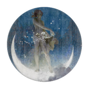 Luna Goddess auf den Nachts-Scattering Stars Schneidebrett