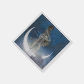 Luna Goddess auf den Nachts-Scattering Stars Serviette (Ecke)