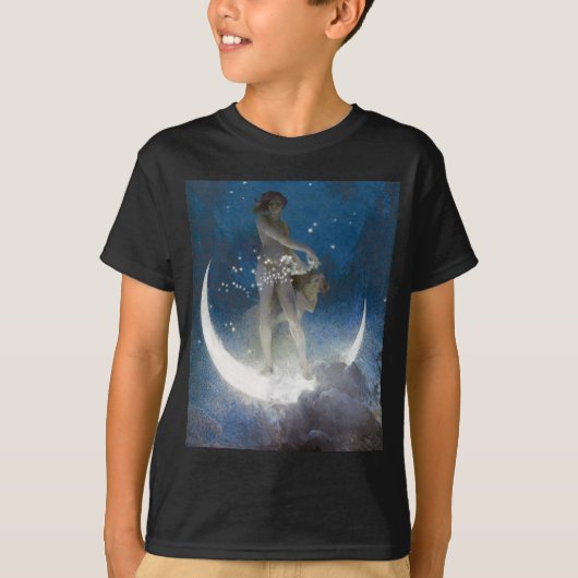 Luna Goddess auf den Nachts-Scattering Stars T-Shirt (Vorderseite)