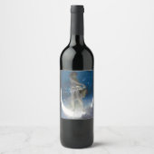 Luna Goddess auf den Nachts-Scattering Stars Weinetikett (Vorderseite)