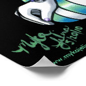 "Luna" Gothic Moon Lilly Fairy Art Poster (Ecke)