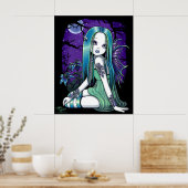 "Luna" Gothic Moon Lilly Fairy Art Poster (Küche)