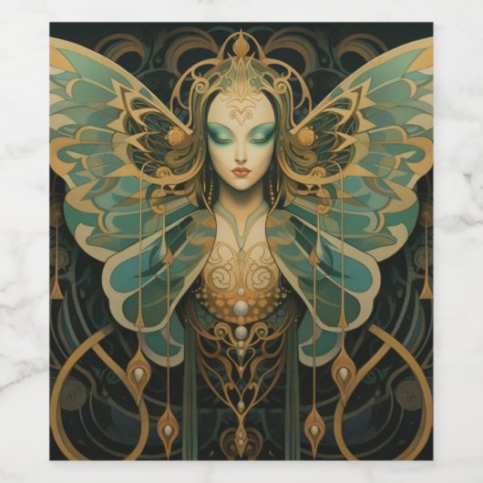 Luna-Göttin Weinetikett (Einzelnes Label)