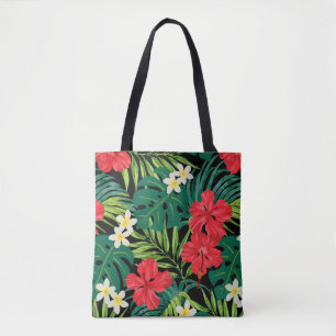 Luna Hibiskus Garden Hawaiian - Black Beach Bag Tasche