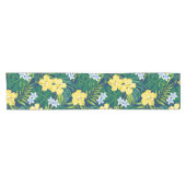 Luna Hibiskus Garden Hawaiian - Gelb und Marine Kurzer Tischläufer (Horizontal)