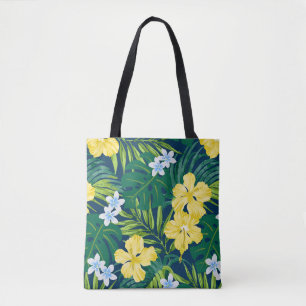 Luna Hibiskus Garden Hawaiian - Navy Beach Bag Tasche