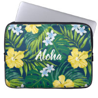 Luna Hibiskus Garden Hawaiian-Yellow and Navy