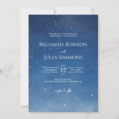 LUNA Hochzeit Einladung / Vollmond Wasserfarbe (Vorderseite)