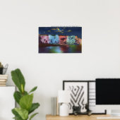 Luna Island Night View New Rainbow Bridge Poster (Heimbüro)