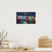 Luna Island Night View New Rainbow Bridge Poster (Küche)