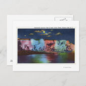 Luna Island Night View New Rainbow Bridge Postkarte (Vorne/Hinten)