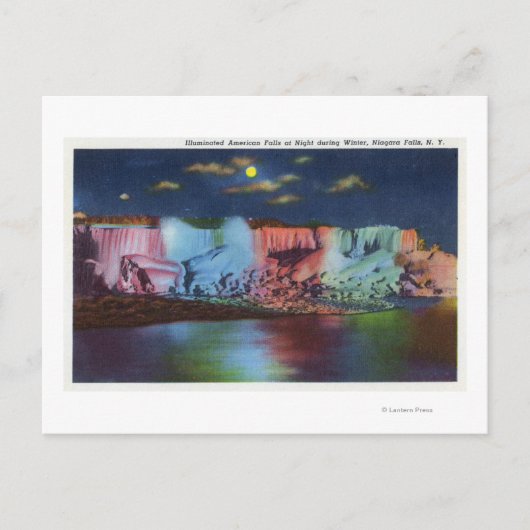 Luna Island Night View New Rainbow Bridge Postkarte (Vorderseite)