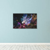 Luna lionfish, Pterois lunulata Temminck & Schleg Leinwanddruck (Insitu (Holzboden))
