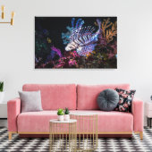 Luna lionfish, Pterois lunulata Temminck & Schleg Leinwanddruck (Insitu (Wohnzimmer))