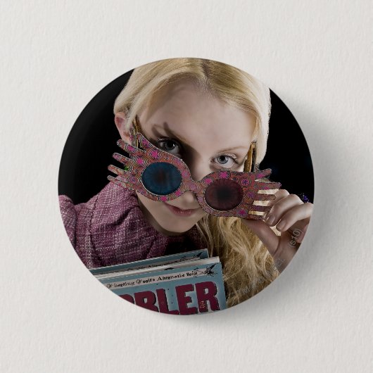 Luna Lovegood Flüchtige Blicke über Brillen Button (Vorderseite)