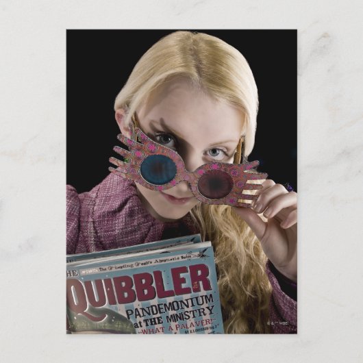 Luna Lovegood Flüchtige Blicke über Brillen Postkarte (Vorderseite)