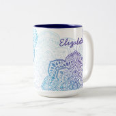 Luna Mandala 15 oz. Personalized Mug Zweifarbige Tasse (VorderseiteRechts)