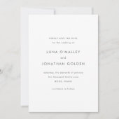 Luna Modern Wedding Save The Date (Vorderseite)