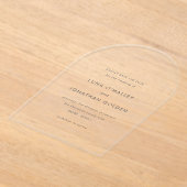 Luna Moderne Hochzeit retten das Datum Acryleinladungen (Ablage )