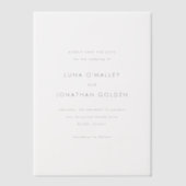 Luna Moderne Hochzeit retten das Datum Pergament Einladungen (Vorderseite)