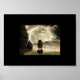 Luna-Mondanbetungsplakat Poster