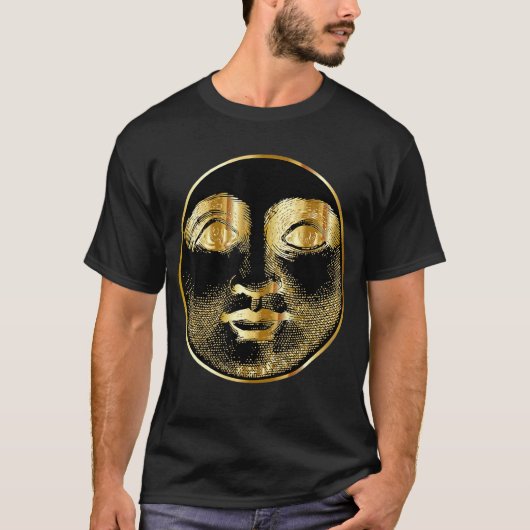Luna Moon Face Tarot Astrologie T-Shirt (Vorderseite)
