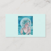 Luna moon goddess mermaid art von Renee L. Lavoie Visitenkarte (Rückseite)