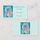 Luna moon goddess mermaid art von Renee L. Lavoie Visitenkarte (Vorne/Hinten)