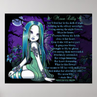 Luna Moon Lilly Goth Myka Jelina Fairy Poster