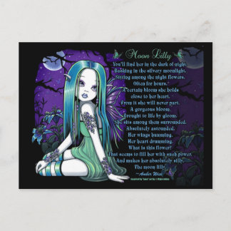 Luna Moon Lilly Myka Jelina Fairy Poem Postcard Postkarte
