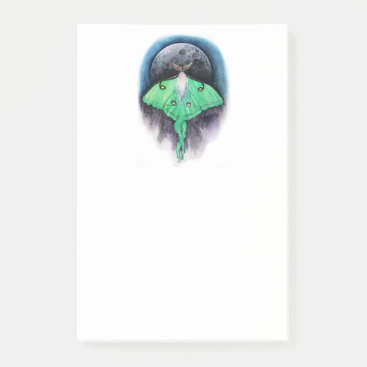 Luna Moon Moth Post-it Klebezettel (Vorderseite)