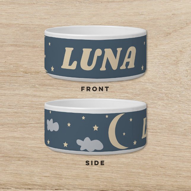 Luna Moon Stars Clouds Dog Pet Napf (Von Creator hochgeladen)