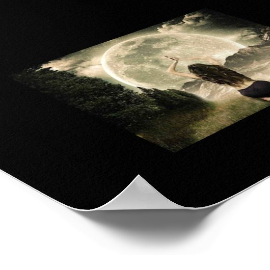 Luna Moon-Wortposter Poster (Ecke)