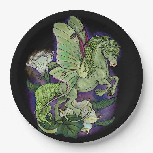 Luna Moonduster Moth Fairy Horry Paper Tellers Pappteller (Vorderseite)