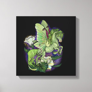 Luna Moonduster Moth Fairy Horse Canvas Print Leinwanddruck