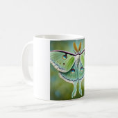 Luna Moth 010824IREF203 - Watercolor Kaffeetasse (Vorderseite Links)