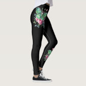 Luna Moth and Flowers Leggings (Rechts)