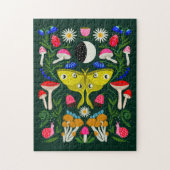 Luna Moth and Moon Illustration Puzzle (Vertikal)