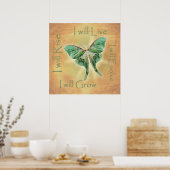 Luna Moth Artistic Motivierend Poster Print (Küche)
