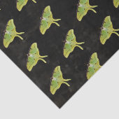 Luna Moth Artwork in lebendiger Farbe Seidenpapier (Ausschnitt)