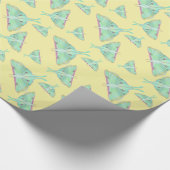Luna Moth auf Gelb Geschenkpapier (Ecke)