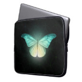 Luna Moth auf schwarz Laptopschutzhülle (Vorderseite Links)