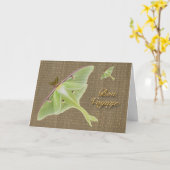 Luna Moth Bon Voyage Card Karte (Gelbe Blume)