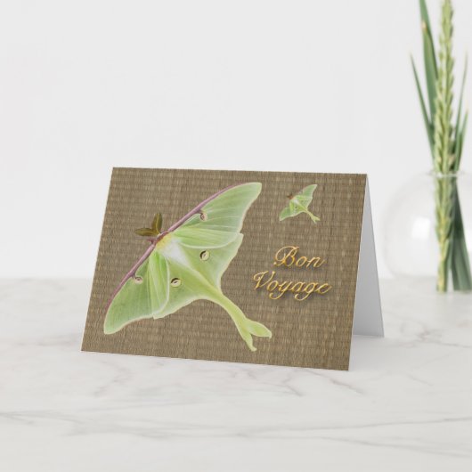 Luna Moth Bon Voyage Card Karte (Vorderseite)